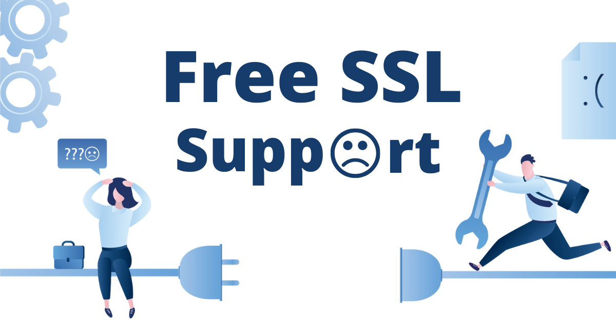 Τα free SSL δεν υποστηρίζονται άμεσα.